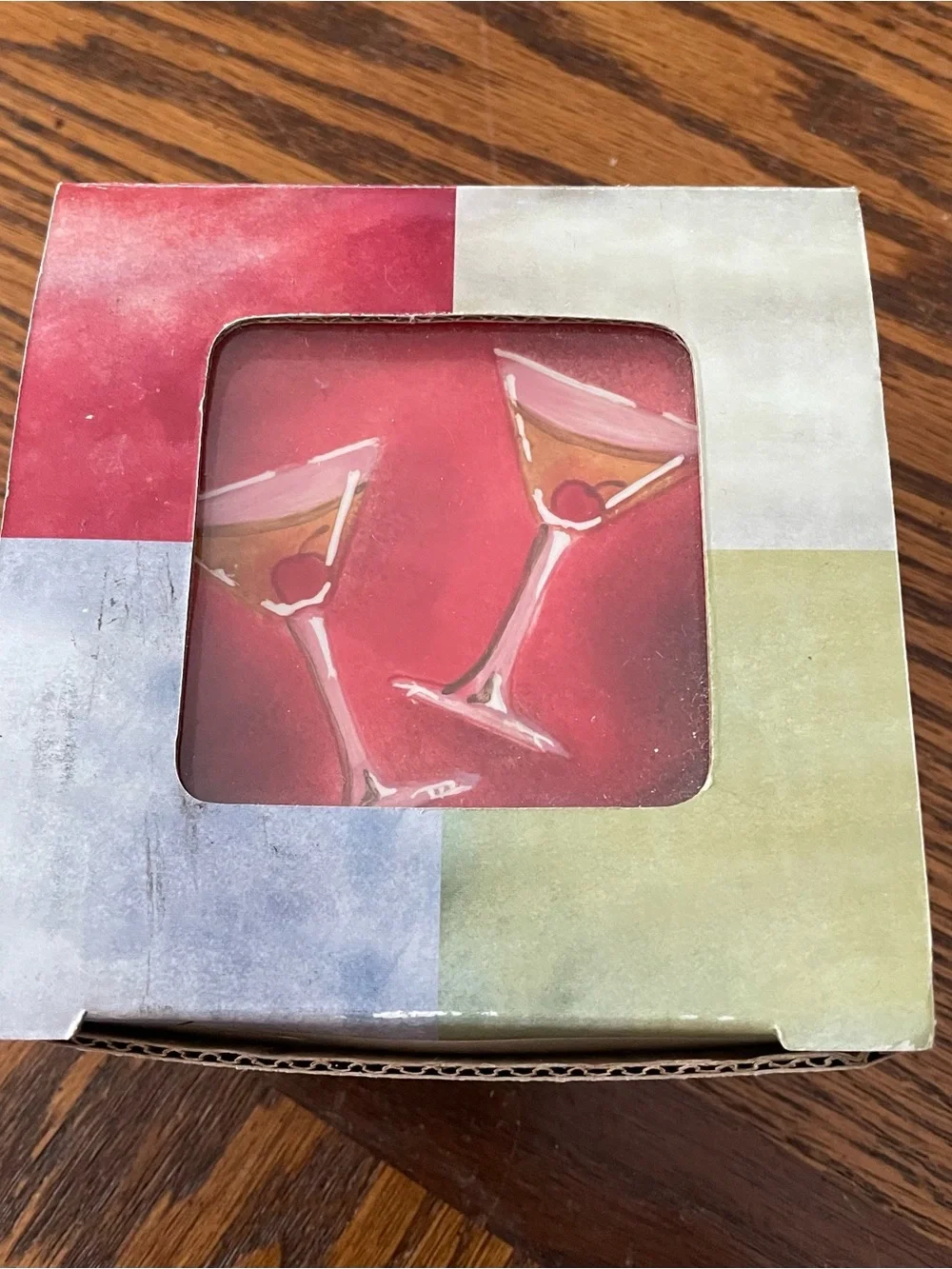 Artland Classic Cocktail Coasters Set Of Four Assorted Designs NIB